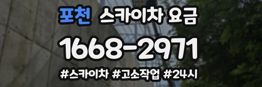 포천 스카이차 요금