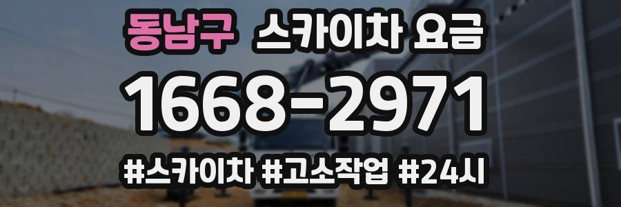 동남구 스카이차 요금