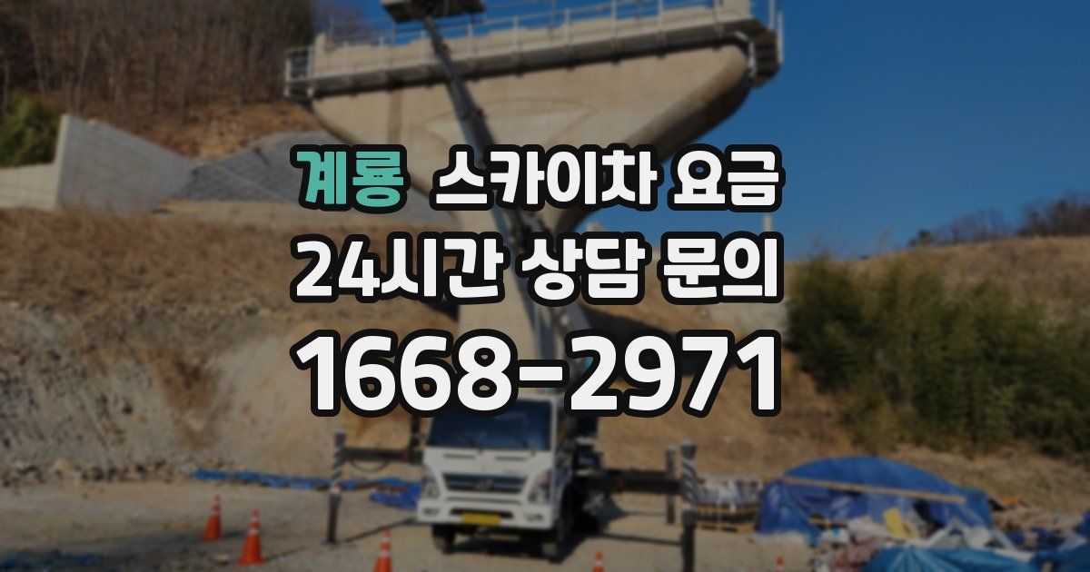 계룡 스카이차 요금