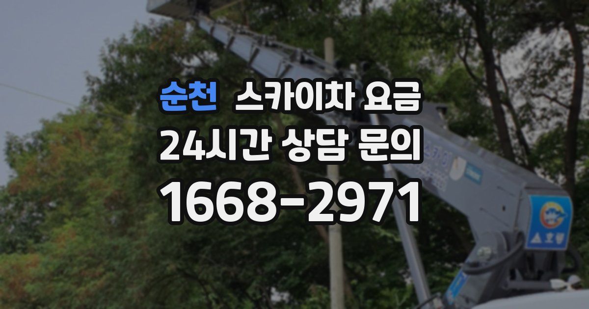 순천 스카이차 요금