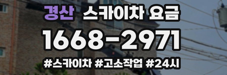 경산 스카이차 요금