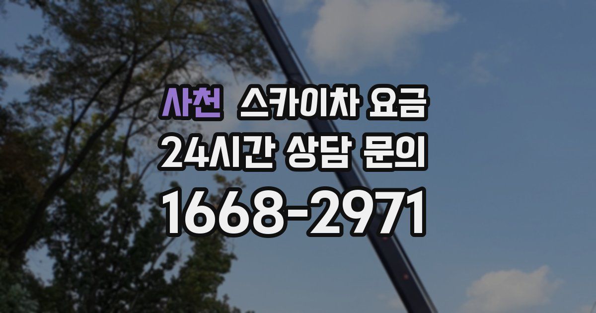 사천 스카이차 요금