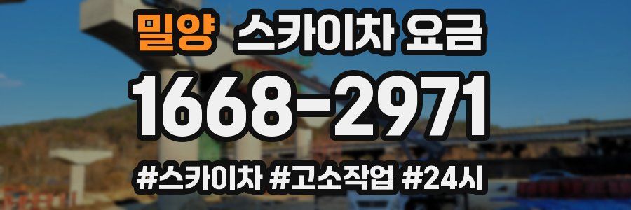 밀양 스카이차 요금