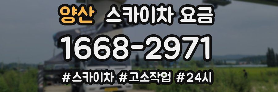 양산 스카이차 요금