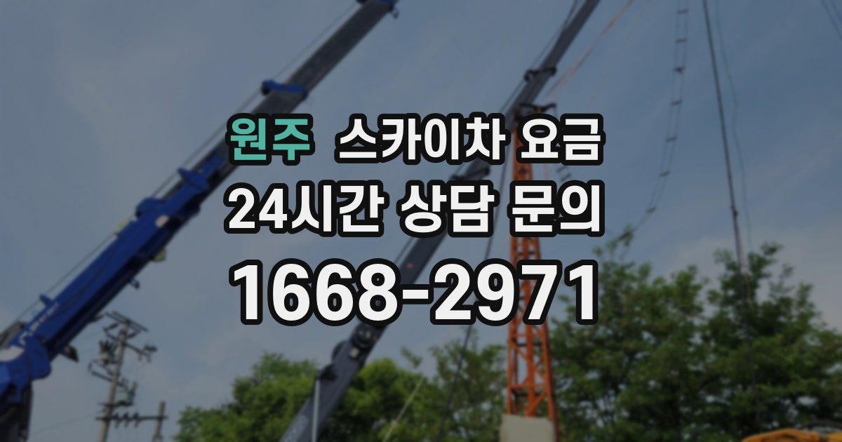 원주 스카이차 요금