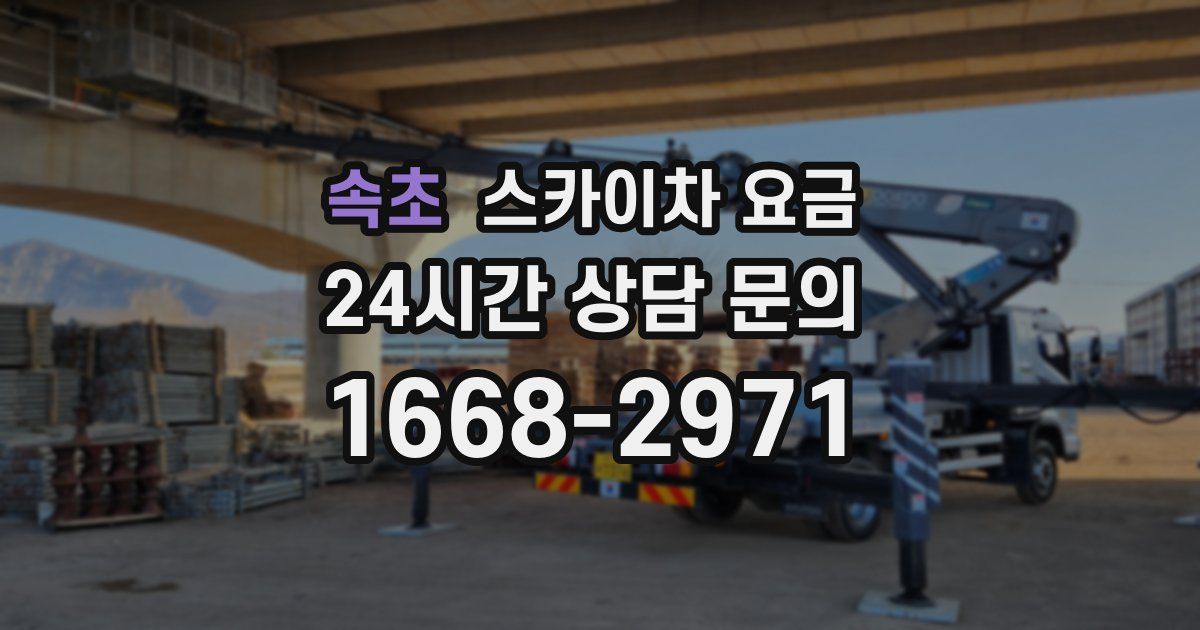속초 스카이차 요금