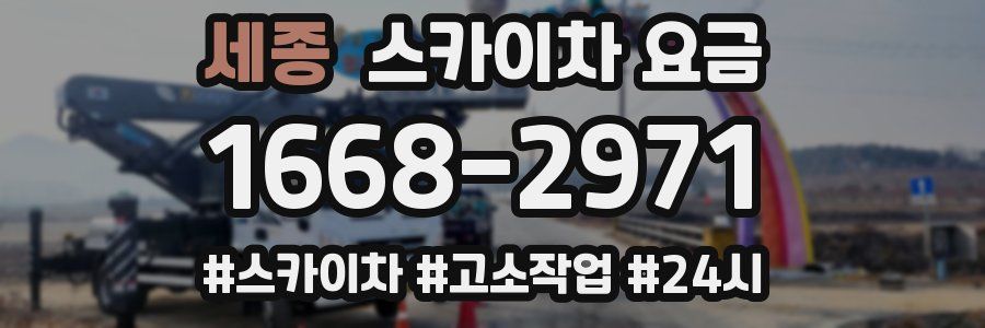 세종 스카이차 요금