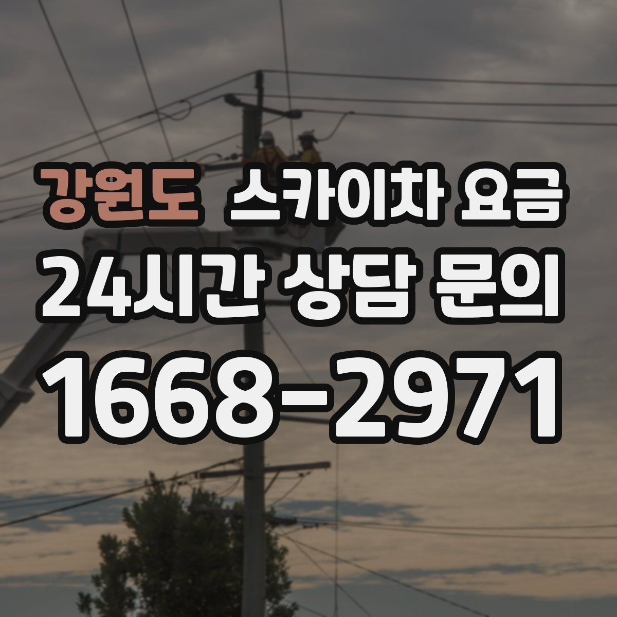 강원도 스카이차 요금 견적 비교할 때 꼭 같은 조건인지 확인하세요