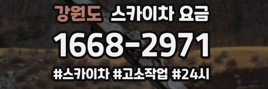 강원도 스카이차 요금