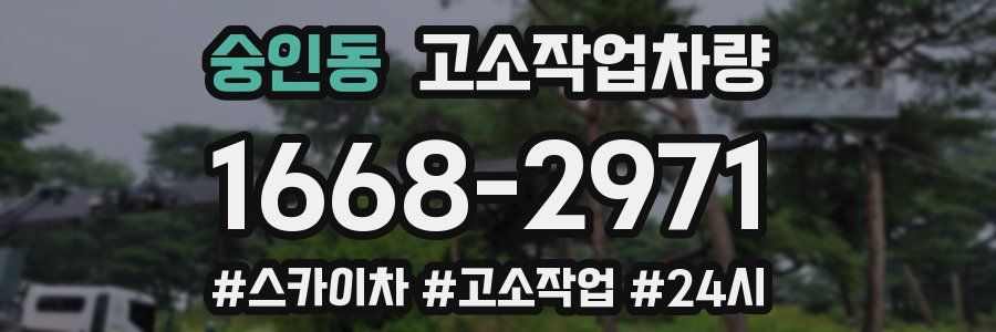 숭인동 고소작업차량