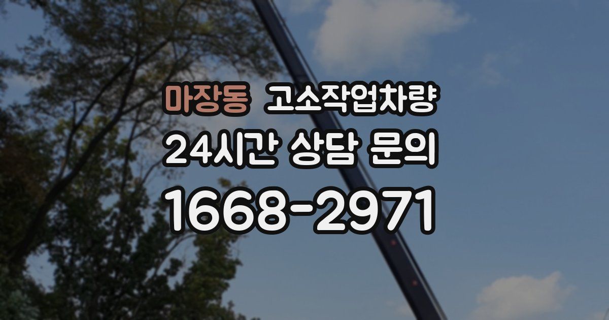 마장동 고소작업차량