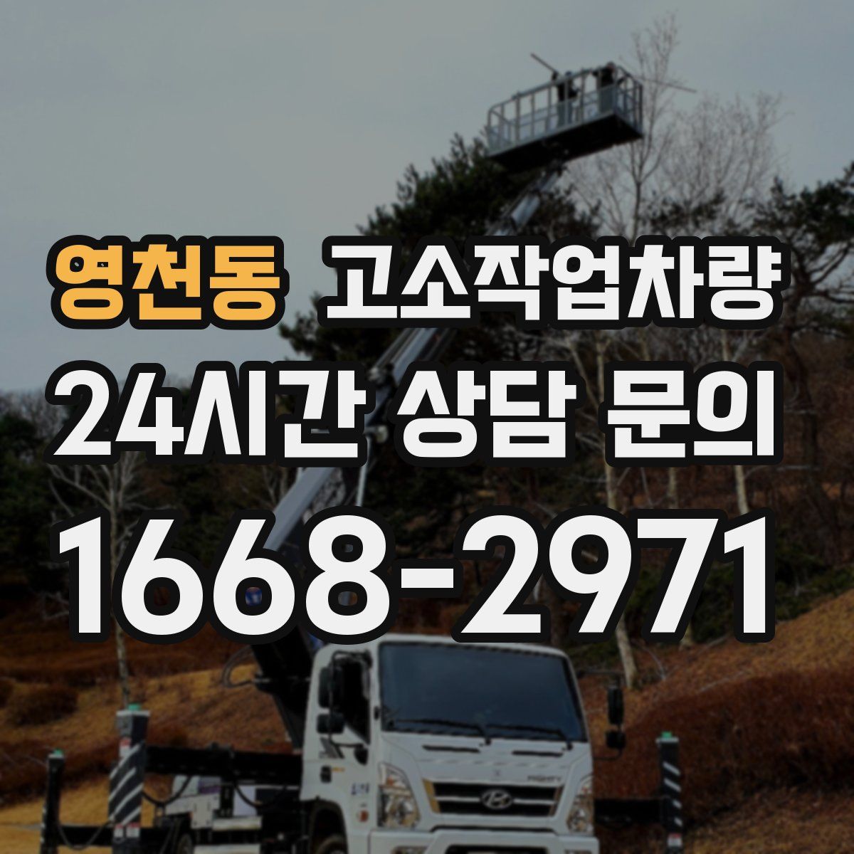 영천동 고소작업차량