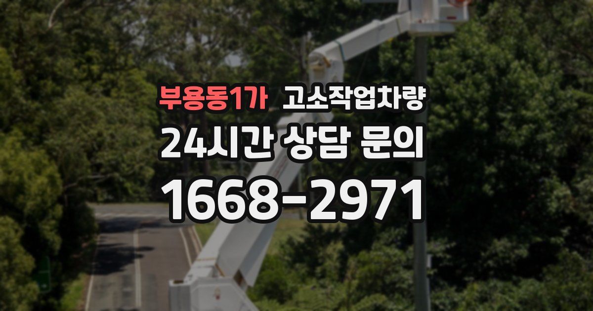 부용동1가 고소작업차량