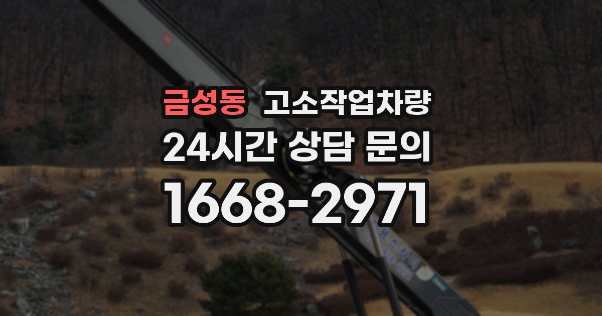 금성동 고소작업차량