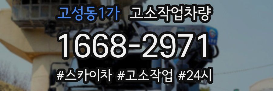고성동1가 고소작업차량