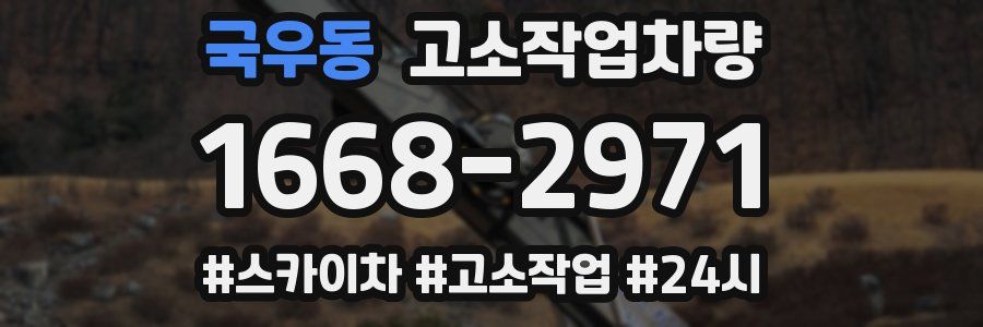 국우동 고소작업차량