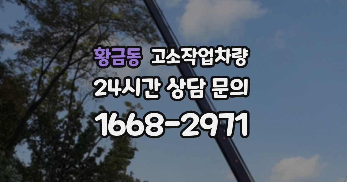 황금동 고소작업차량