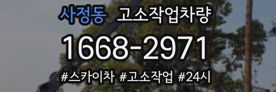 사정동 고소작업차량