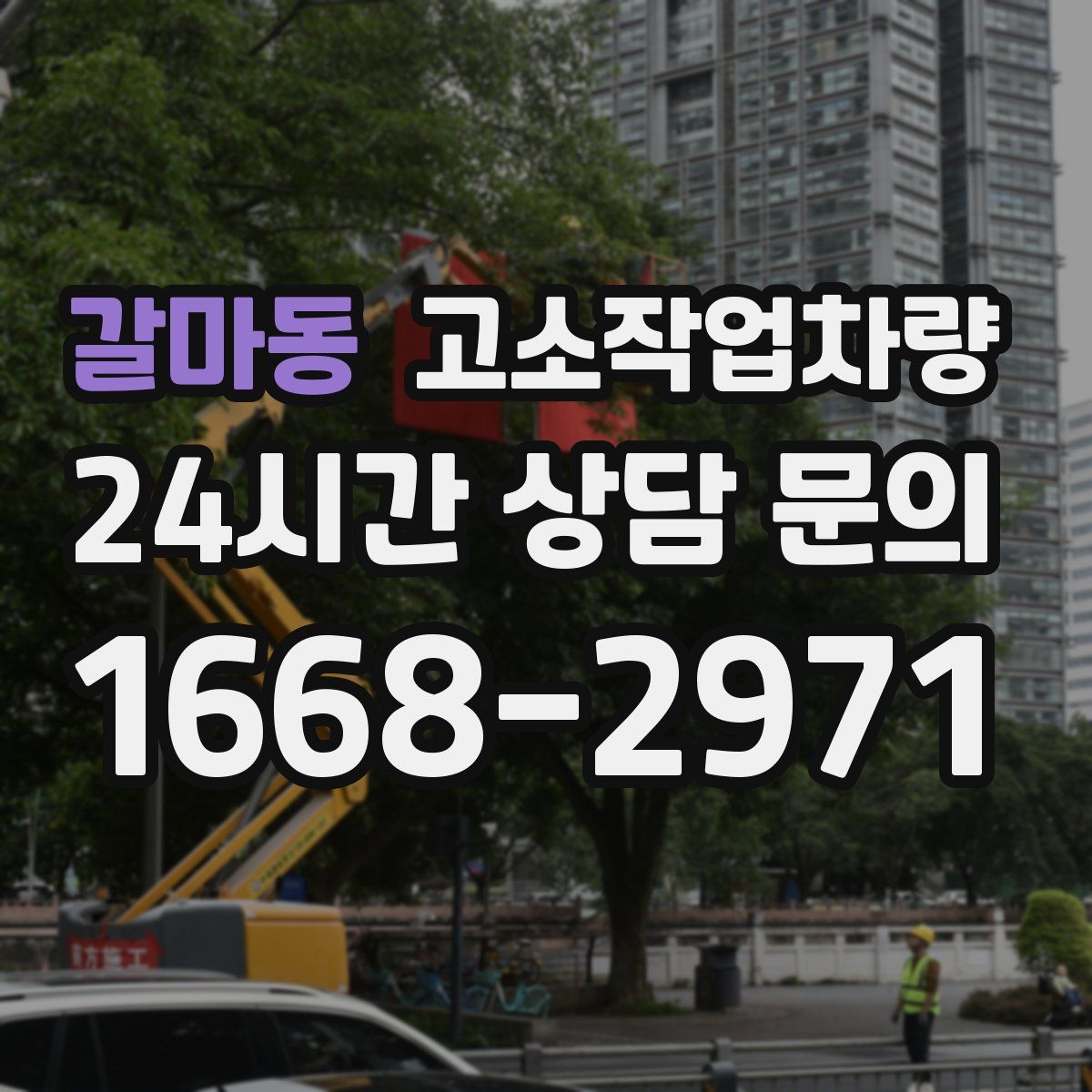 갈마동 고소작업차량