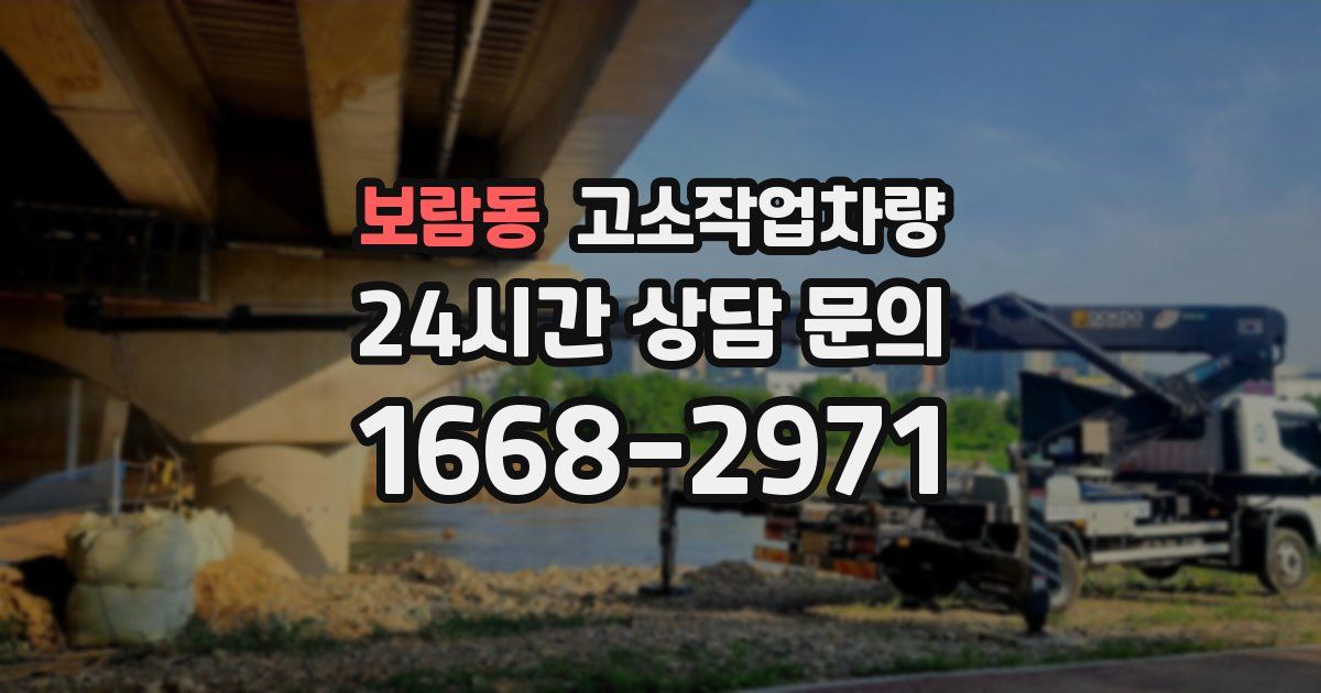 보람동 고소작업차량