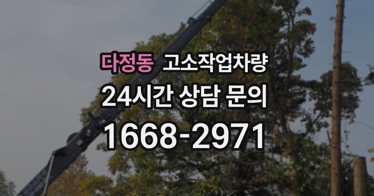 다정동 고소작업차량