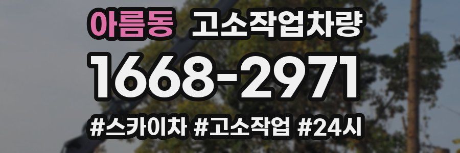 아름동 고소작업차량