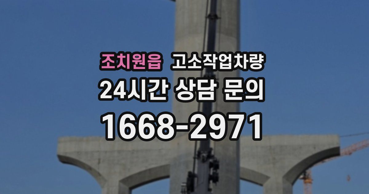 조치원읍 고소작업차량