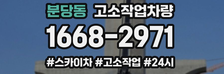 분당동 고소작업차량