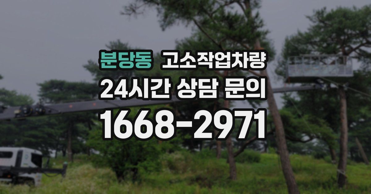 분당동 고소작업차량