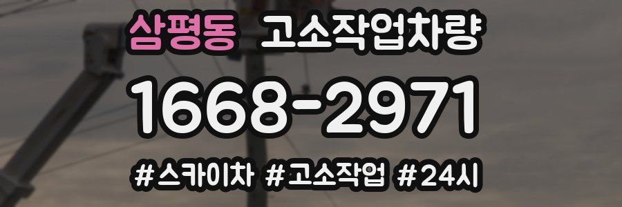 삼평동 고소작업차량