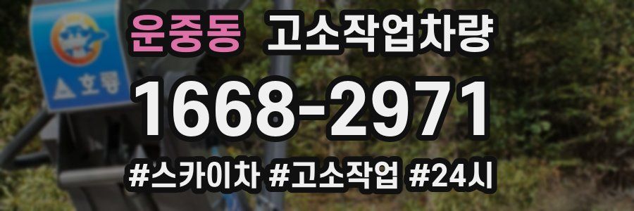 운중동 고소작업차량