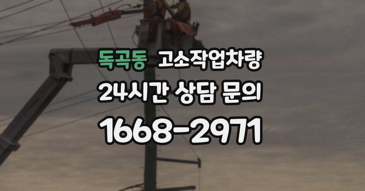 독곡동 고소작업차량