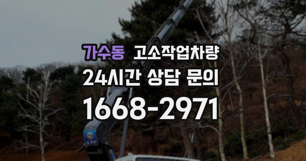 가수동 고소작업차량