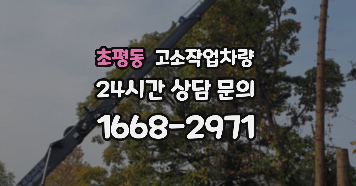 초평동 고소작업차량