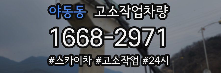 야동동 고소작업차량