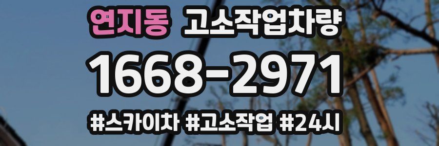 연지동 고소작업차량