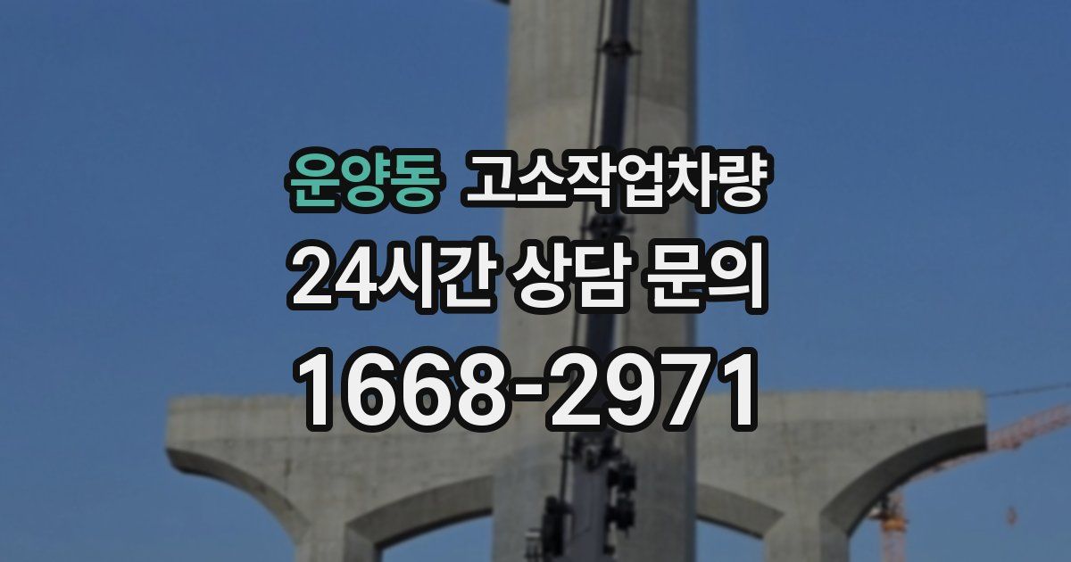 운양동 고소작업차량