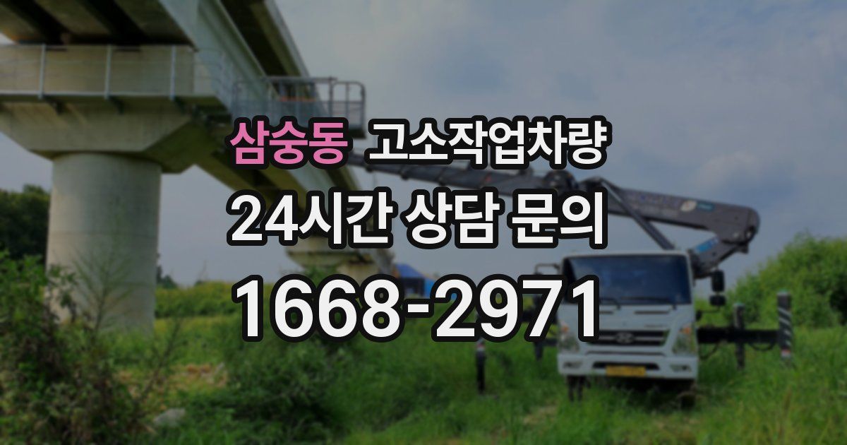 삼숭동 고소작업차량