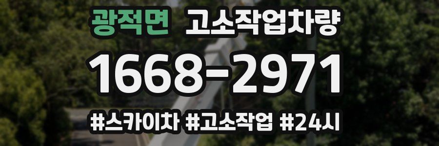 광적면 고소작업차량