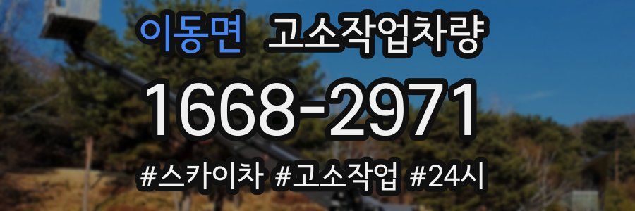이동면 고소작업차량