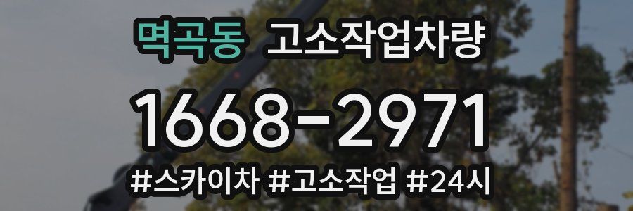 멱곡동 고소작업차량