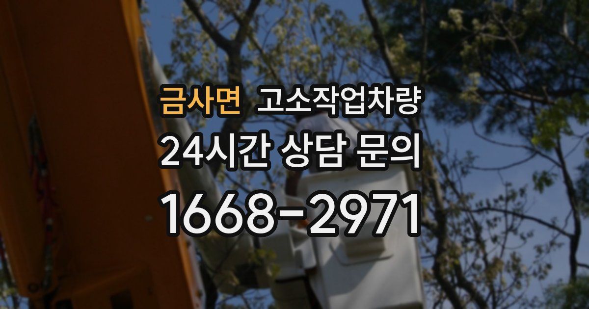 금사면 고소작업차량