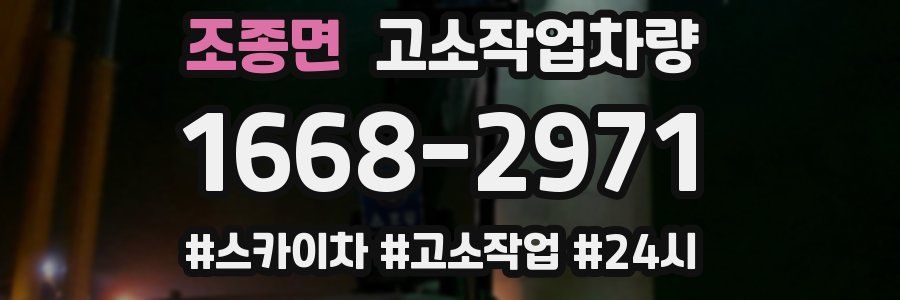 조종면 고소작업차량