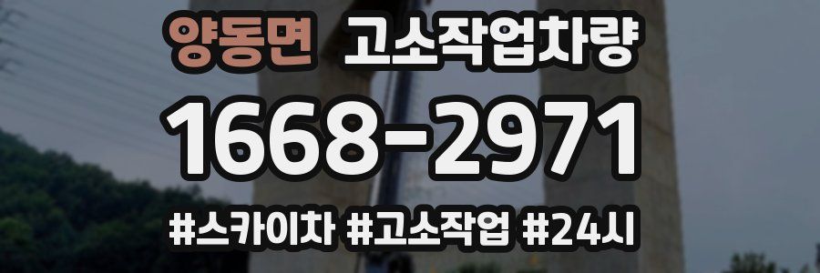 양동면 고소작업차량
