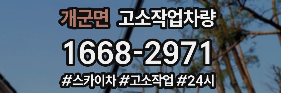 개군면 고소작업차량