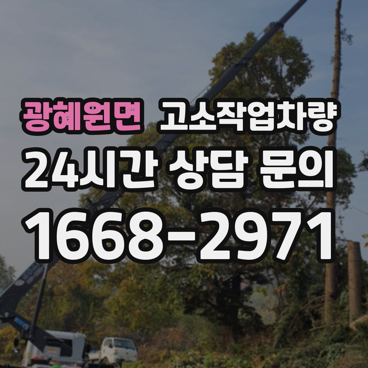 광혜원면 고소작업차량