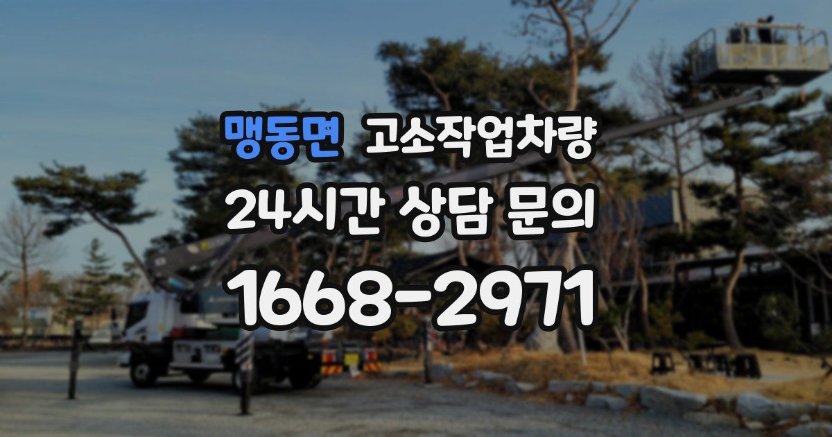 맹동면 고소작업차량