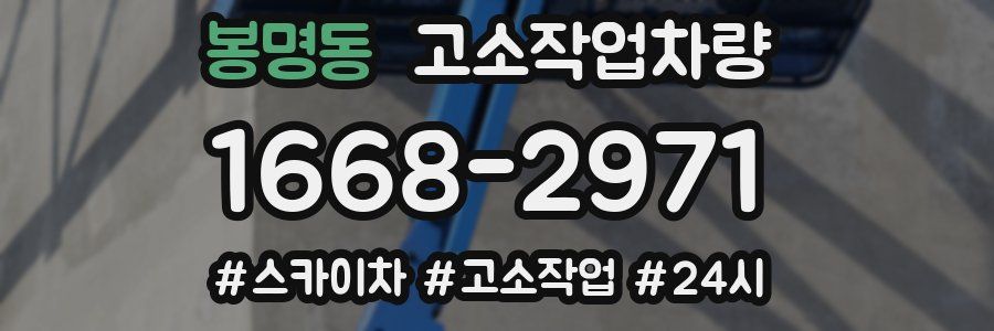 봉명동 고소작업차량