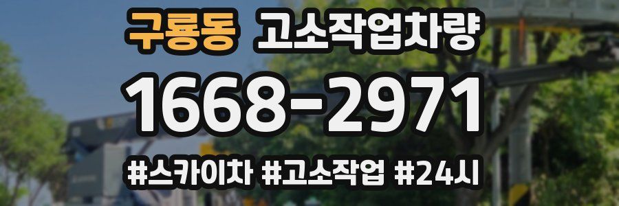 구룡동 고소작업차량