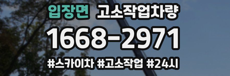 입장면 고소작업차량